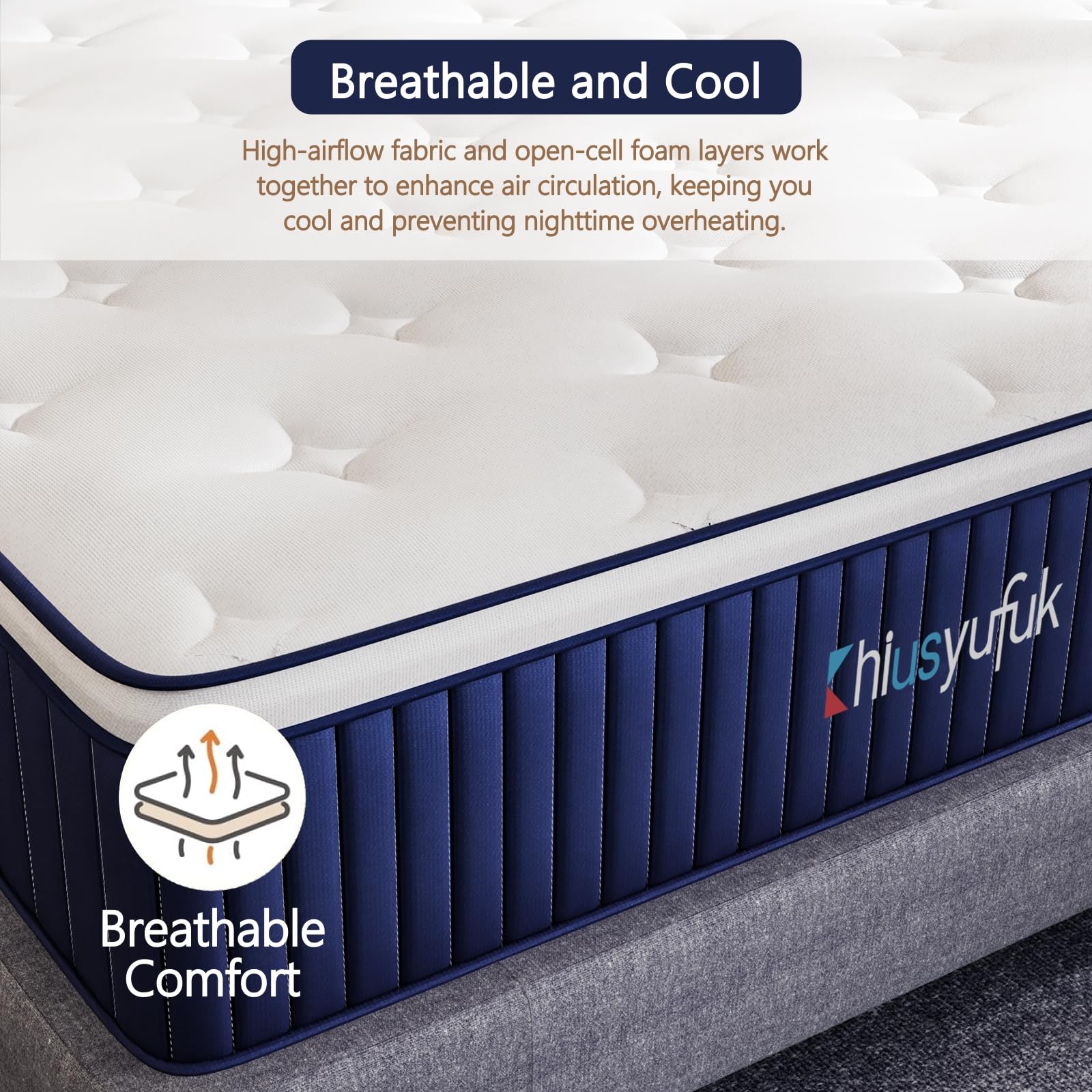 Chiusyufuk Twin Mattress,Single Mattress,10 Inch Twin Size Mattress In A Box,Single Bed Mattress With Memory Foam And Pocket Spr